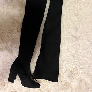 Stuart Weitzman black over the knee boots suede leather